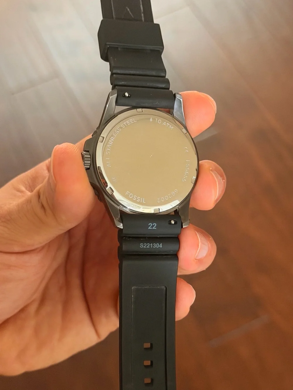 Fossil Black Men's Sport Watch with Black Silicone Strap and bracelet